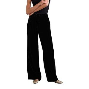 Ulla Johnson Veronica velvet wide-leg pants, Size 2, Black, New with tag